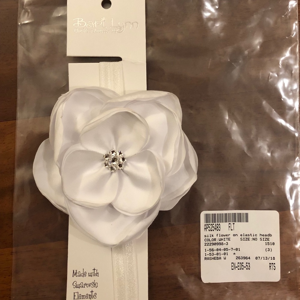 Bari Lynn Silk Flower Stretch Headband